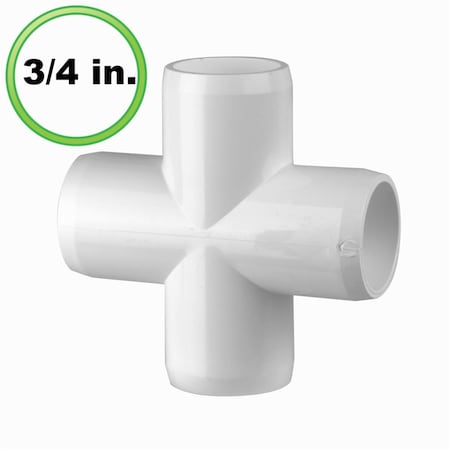 Circo Innovations 0.75 in. 4-Way x PVC Fitting Cross - Furniture Grade 132-F